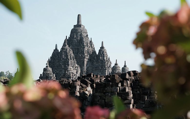 Une vue du temple Sewu à Prambanan - Java, Indonésie