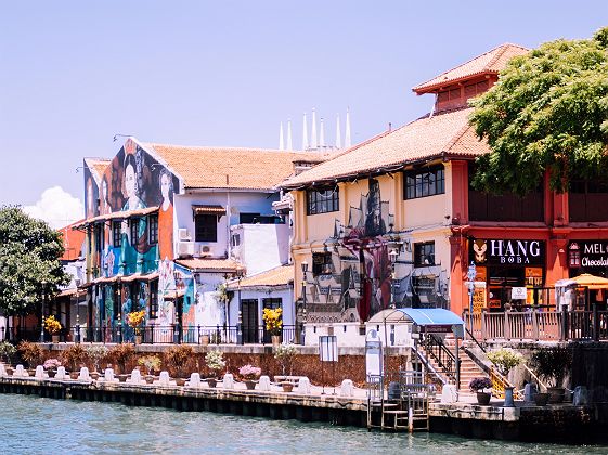 Canaux dans le centre de Malacca