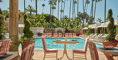 The Beverly Hills Hotel cabana cafe