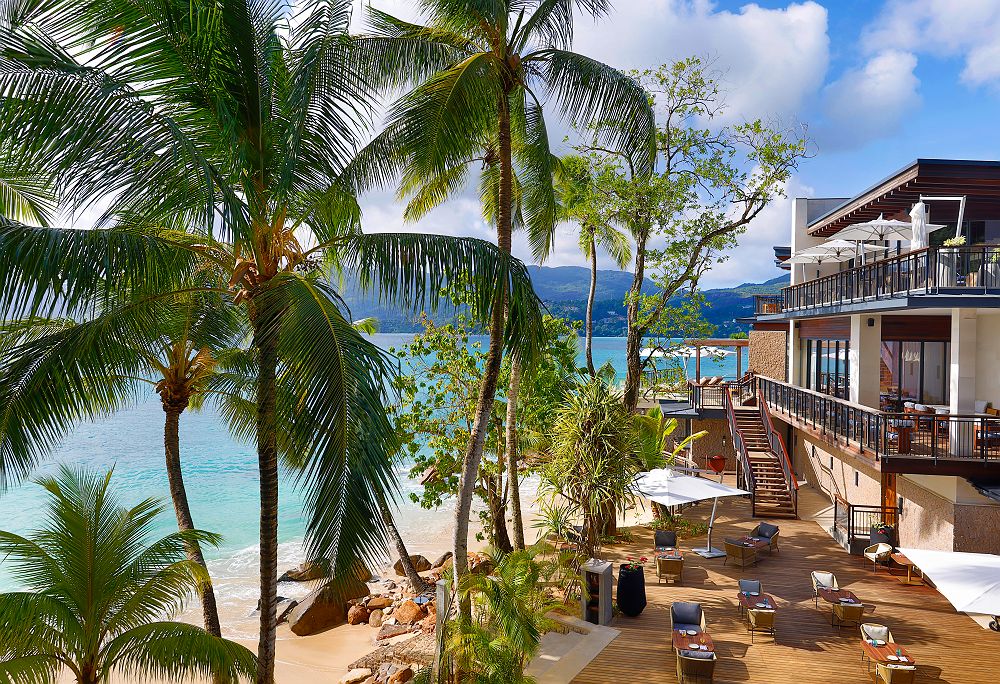 Mango House Seychelles - Diapo palmier plage et bar - Seychelles