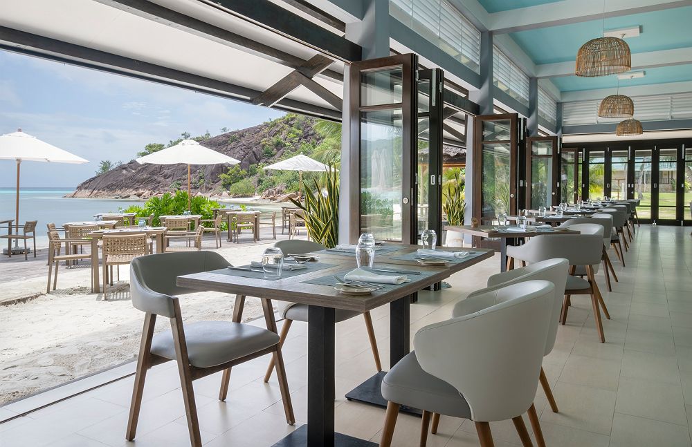 Hotel L'Archipel - Diapo restaurant vue plage - Seychelles 