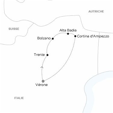 Carte ITALIE - Entre ciel et montagne, évasion en famille dans les Dolomites