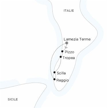 Carte ITALIE - La Calabre, terre de lumières et de saveurs