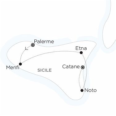 Carte ITALIE - Œnologie, dégustation et gastronomie quand la Sicile rurale se déguste