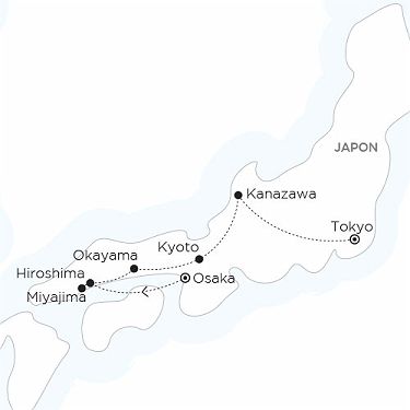 Carte JAPON - Esquisses du Japon