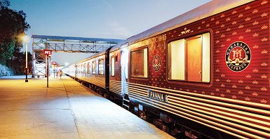 Le train Maharaja Express à quai [recolor] - Inde