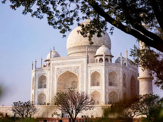 Vue sur le Taj Mahal à Agra - Inde