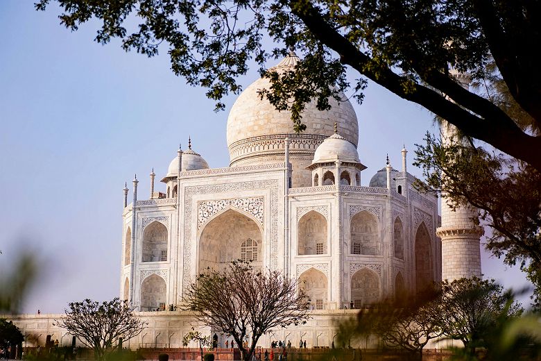 Vue sur le Taj Mahal à Agra - Inde