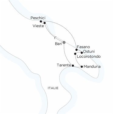 Carte ITALIE - Pouilles agrotourisme