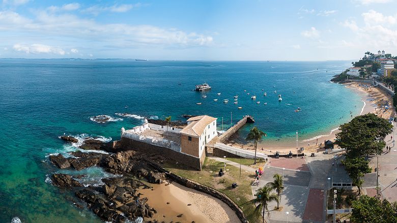 Vue aérienne du Fort de Santa Maria - Salvador do Bahia - brésil