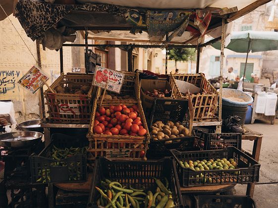 Etal de marché à Marrakech
