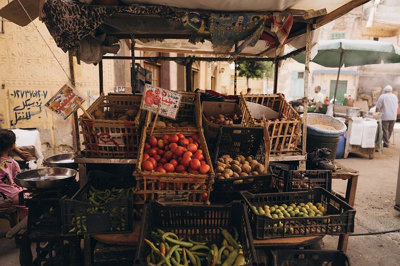 Etal de marché à Marrakech