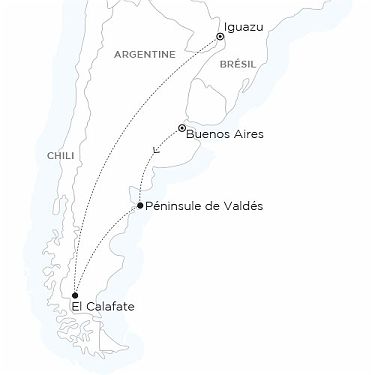 Carte - Argentine - Patagonie à travers vos ninos