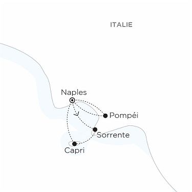 Carte ITALIE - Le Bleu de Capri et les Rivages Napolitains