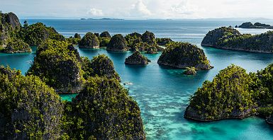 Vue aérienne des Raja Ampat - Indonésie 