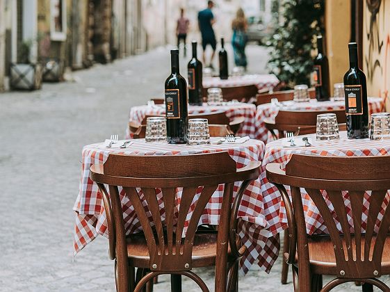 Terrasse traditionnelle à Trastevere