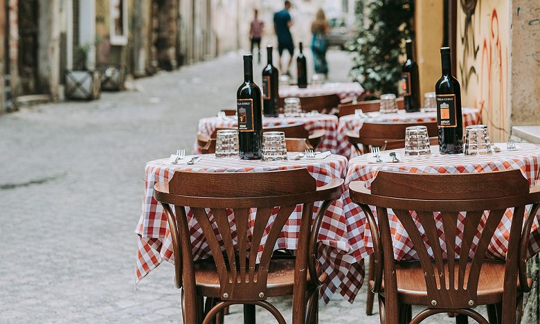 Terrasse traditionnelle à Trastevere