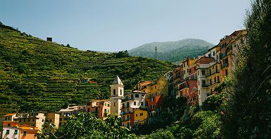 Photo en contrebas de Manarola - Cinque Terre