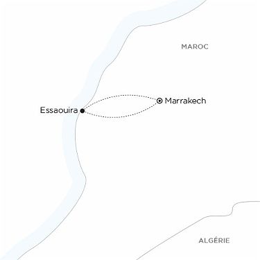 Carte MAROC - Des Souks de Marrakech aux Embruns d'Essaouira