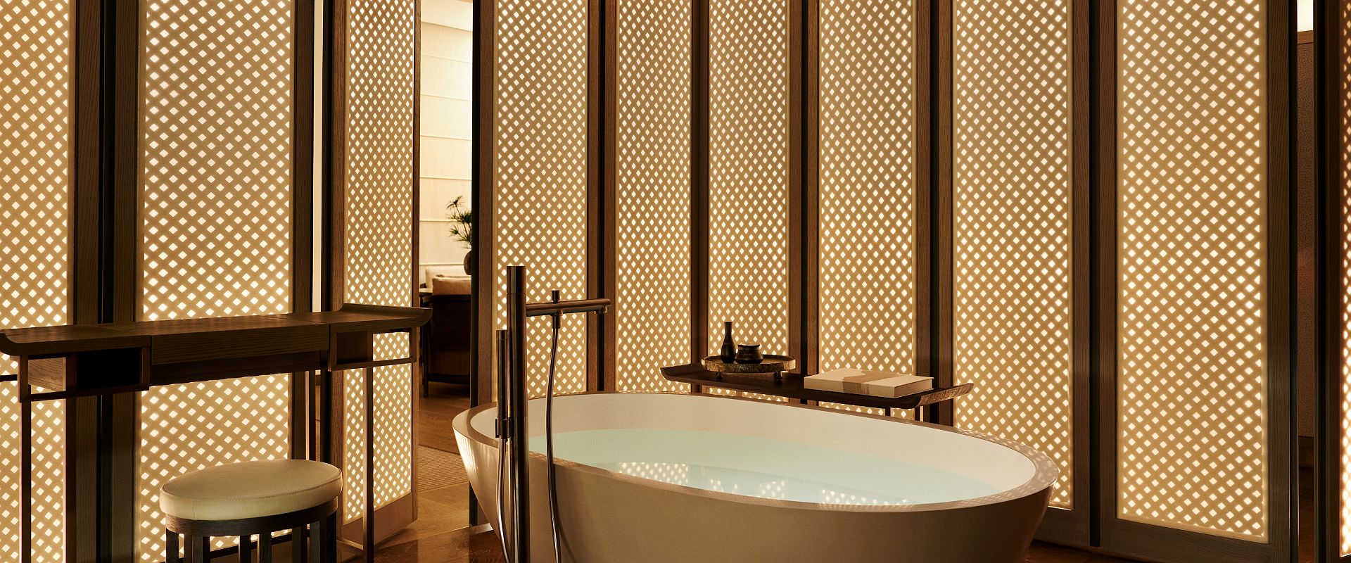aman new york deluxe suite   salle de bain baignoire