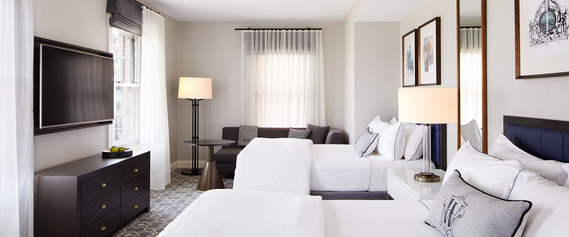 the whitney hotel boston   classic double queen 