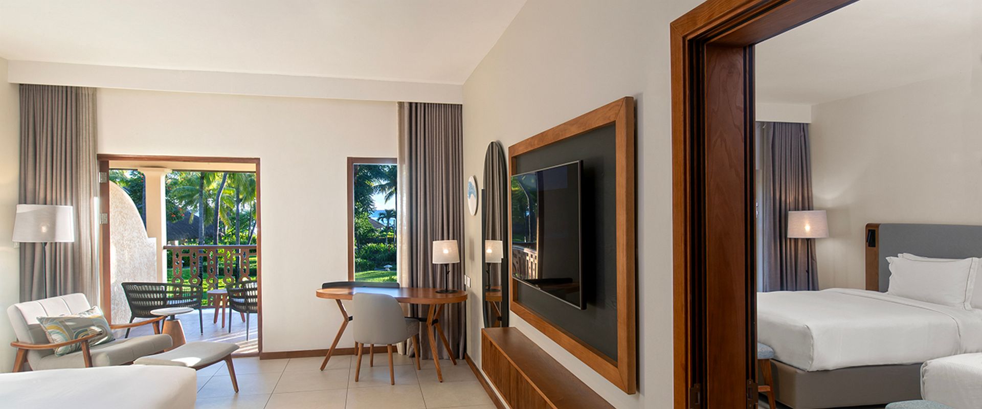 hilton mauritus resort  spa   connecting deluxe room   ile maurice