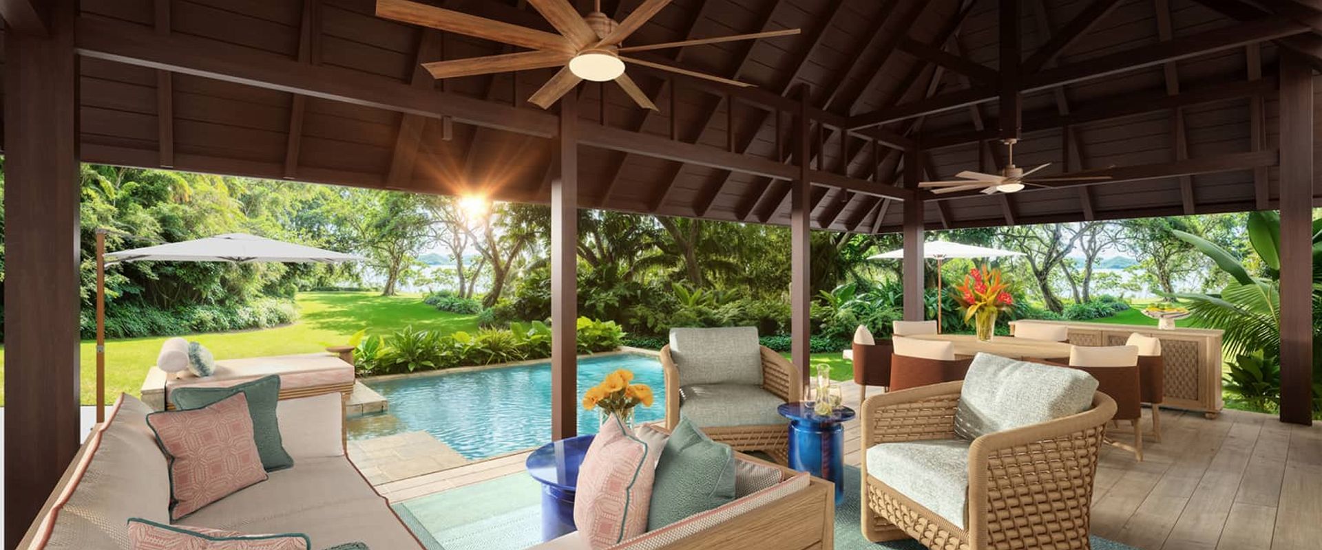 four seasons resort mauritius   three bedroom garden pool villa   ile maurice