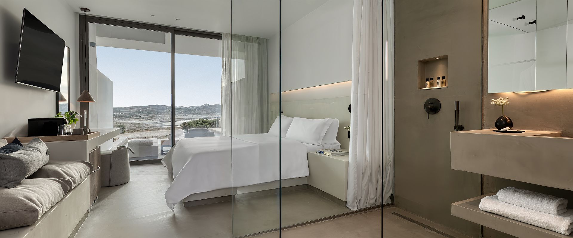 domes white coast milos   deluxe suite horizon view with private pool   grece 
