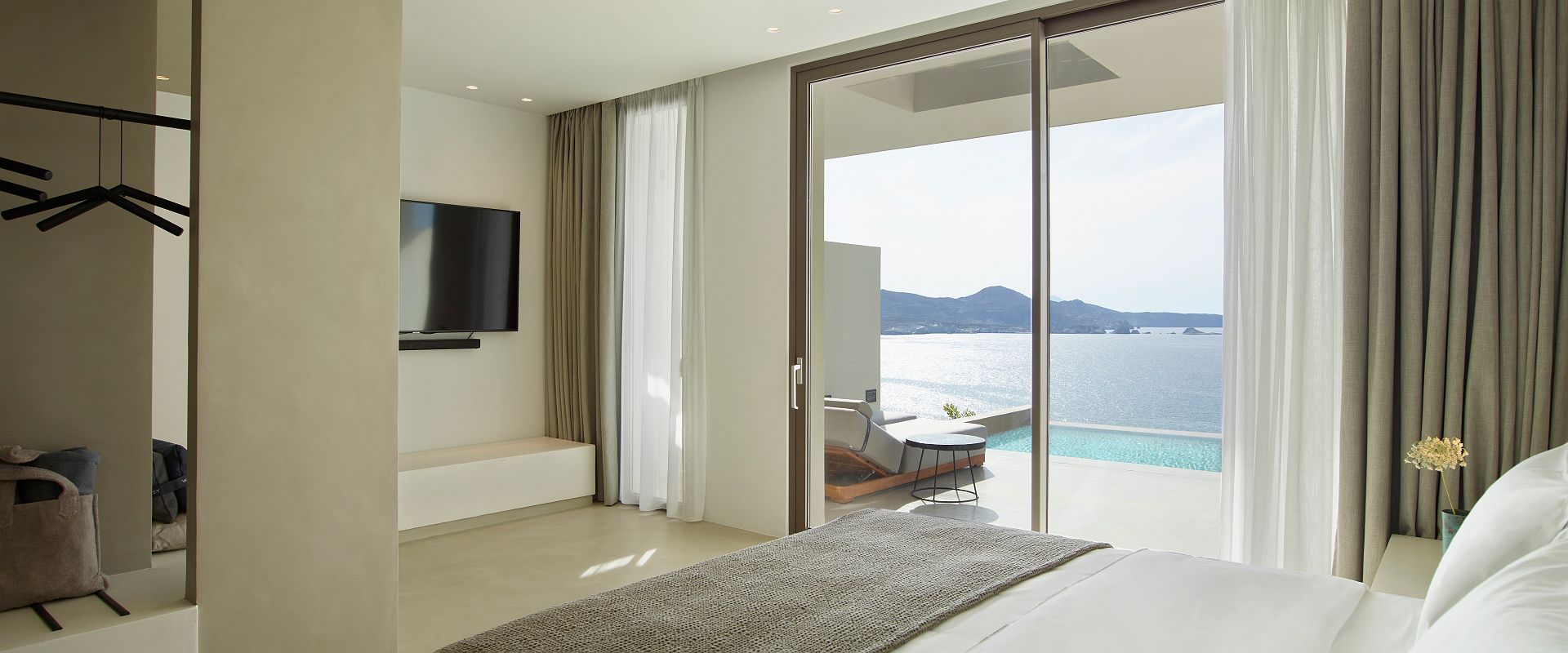 domes white coast milos   white coast suite sea view   grece