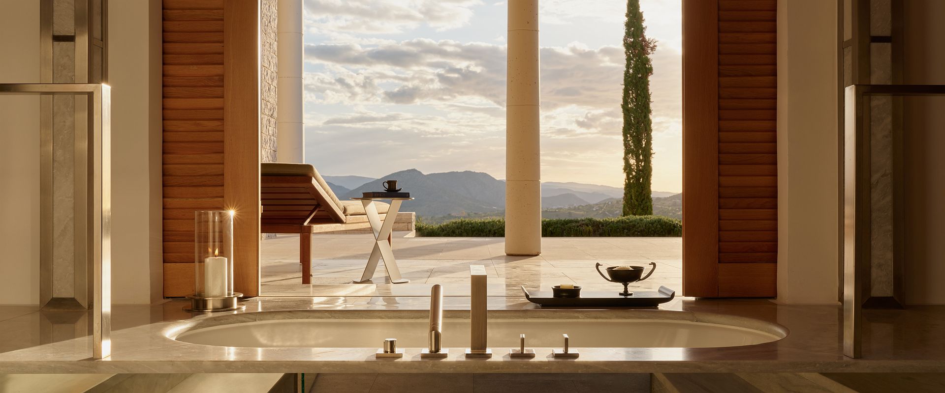 amanzoe   pool pavillon sea view   grece