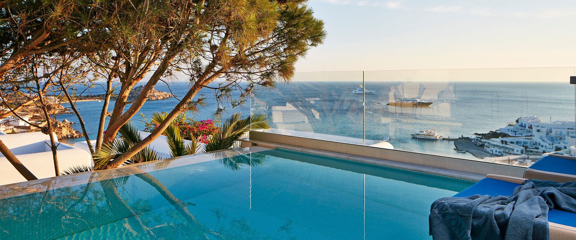   myconian ambassador   true blue with private pool   grece