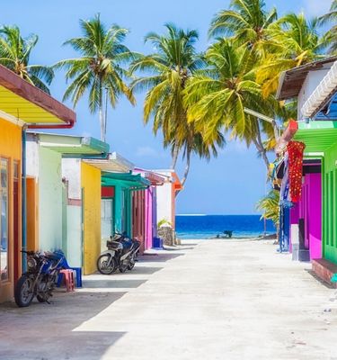 Rue commerçante (Maafushi) - Maldives