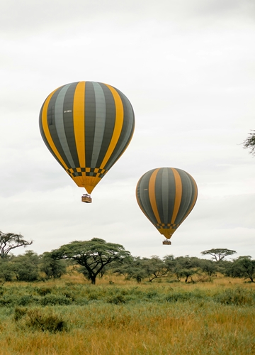 Montgolfière en Tanzanie