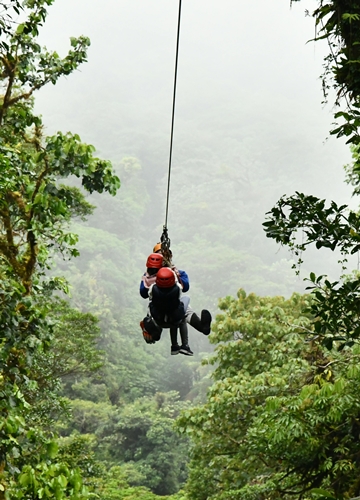 Tyrolienne au Costa Rica