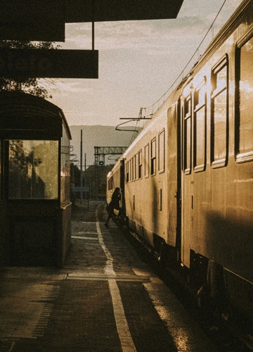 Train et gare en Italie