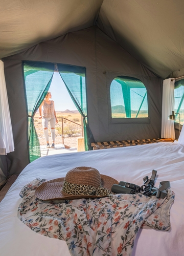 Camp de luxe en Namibie