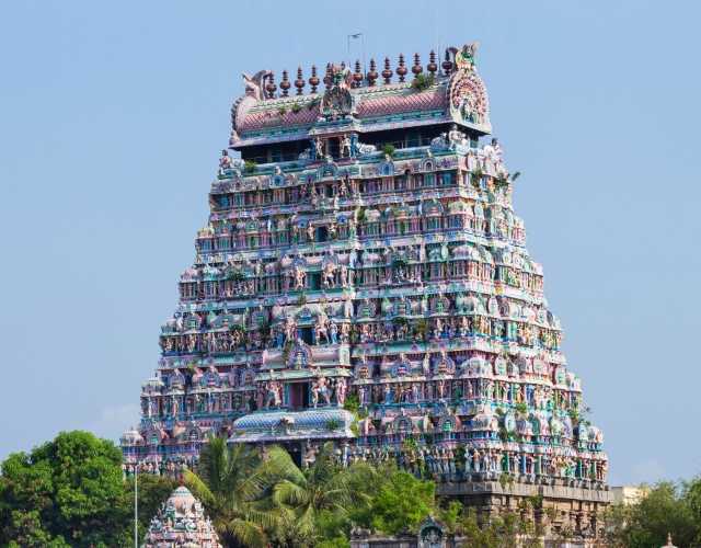 explorer le temple coloré Nataraja Chidambaram au tamil nadu en inde