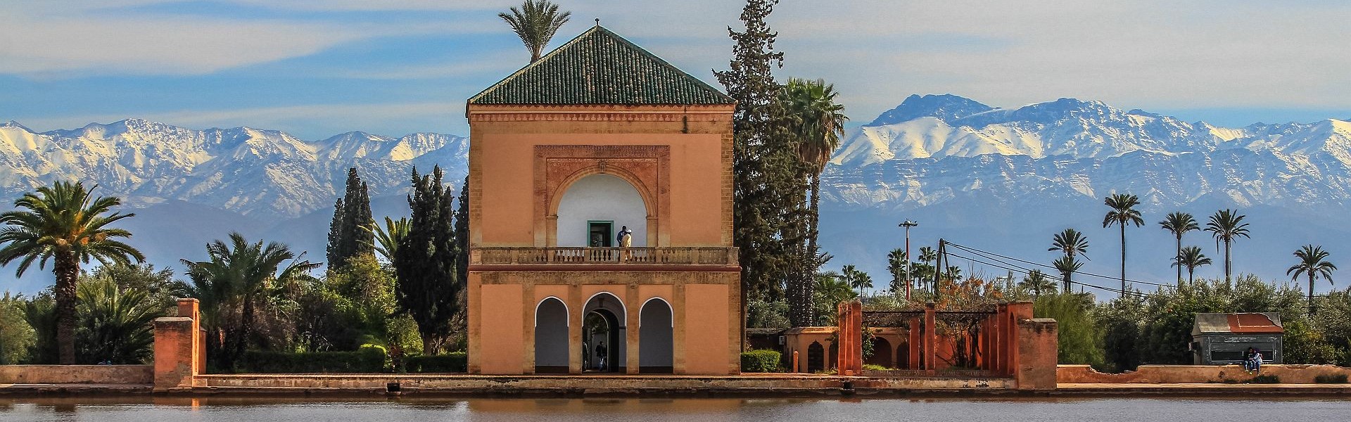 pavillon du jardin menara à marrakech au maroc