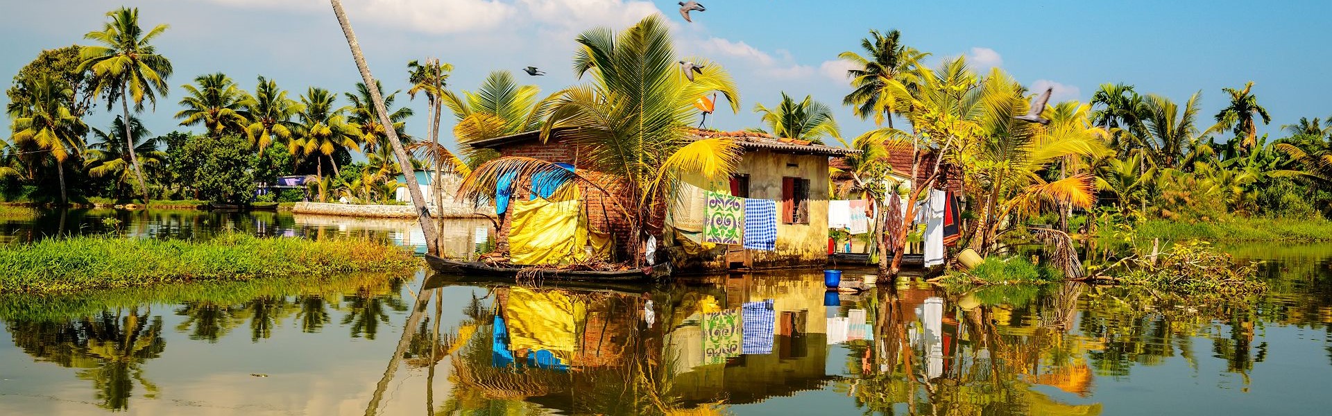 maison traditionnelle dans les backwaters au kerala en inde