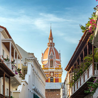 Rue de Carthagène en Colombie