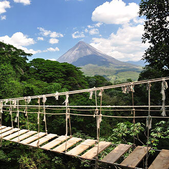Pont suspendu d'Arenal au Costa Rica