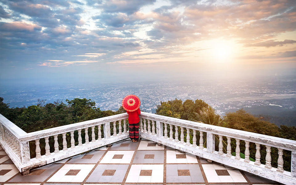 point de vue panoramique sur Chiang Mai