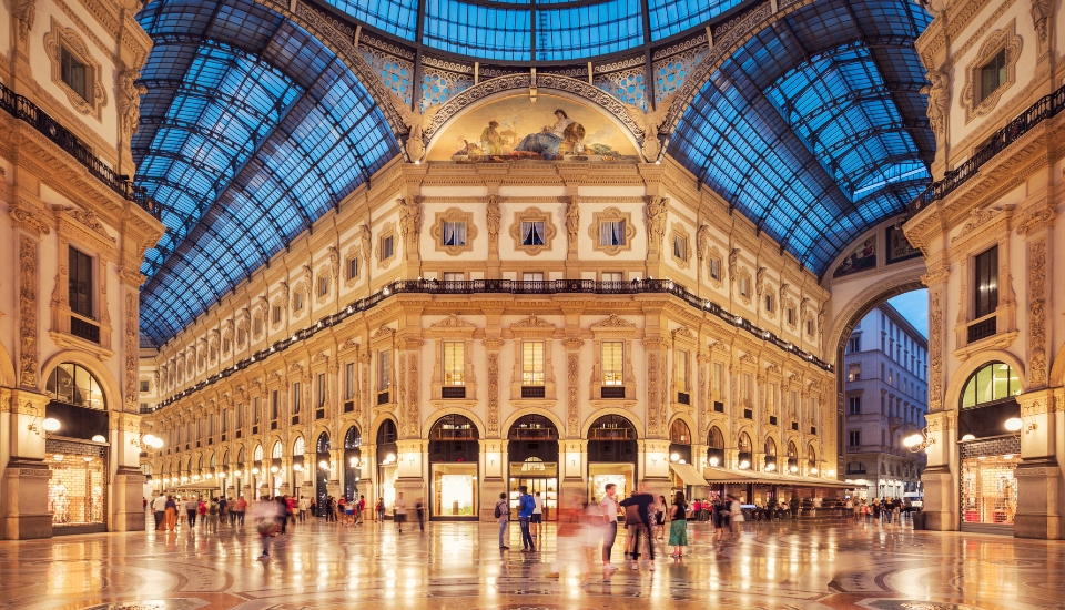 galleria vittorio emanuele II au crépuscule